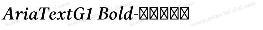 AriaTextG1 Bold字体转换
